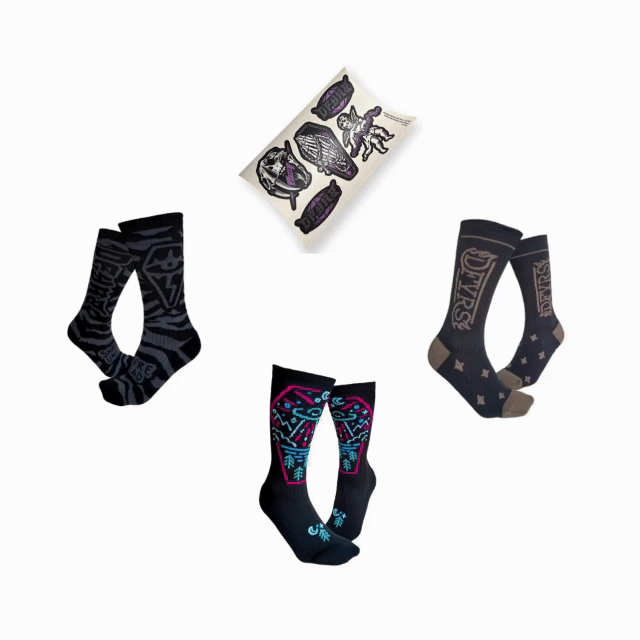 Mystery MTB Gift Bundle | Socks & Stickers